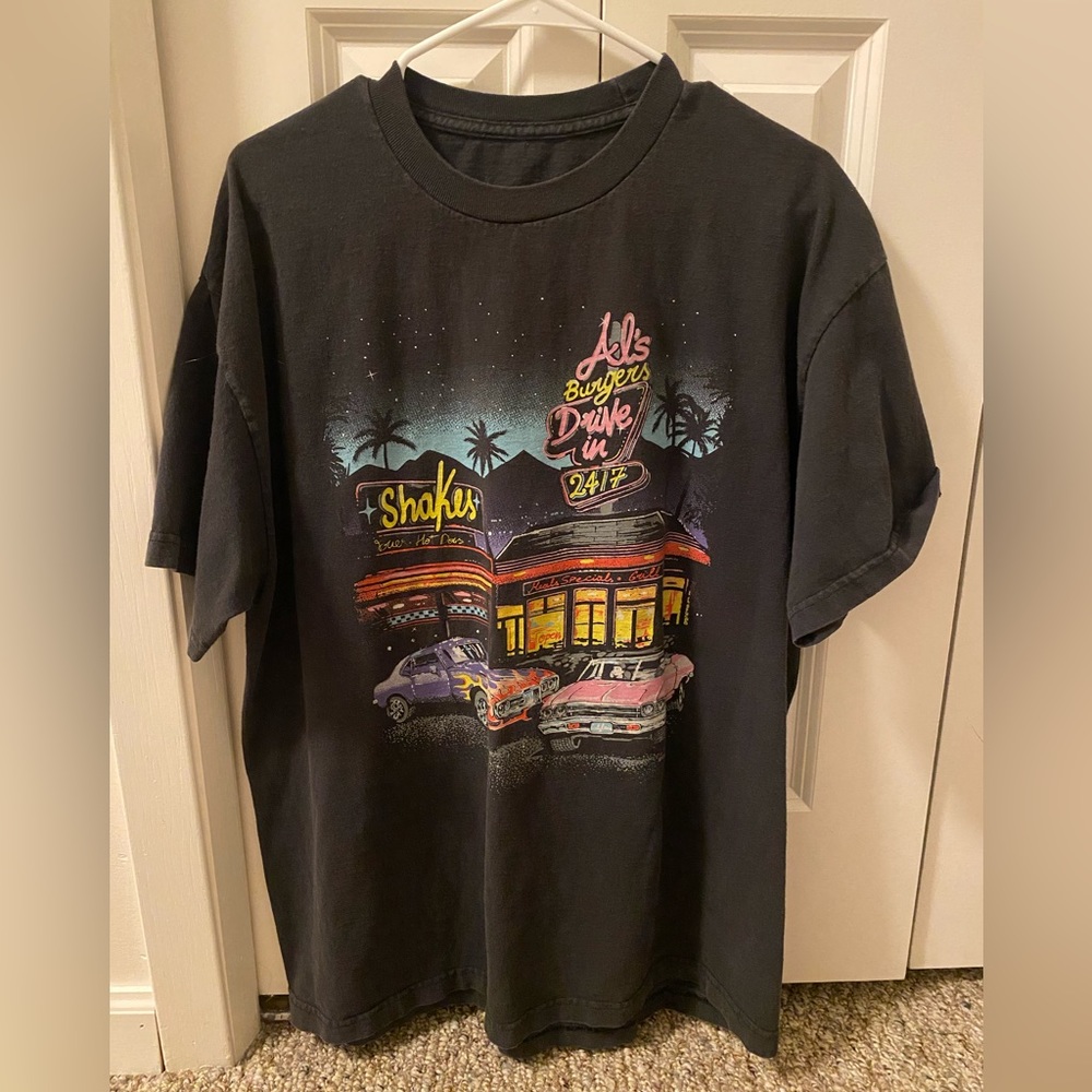 Brandy Melville Black Rita Al's Burger Shop Shirt